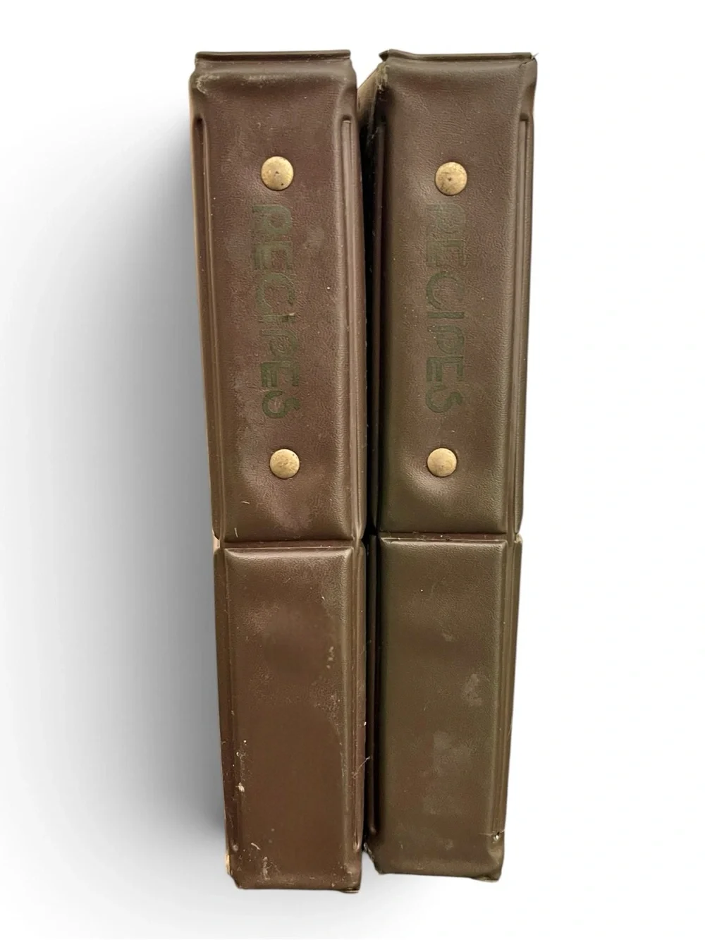 Vintage 1970’s Recipe Collector Brown Vinyl  Binders Full of Recipes